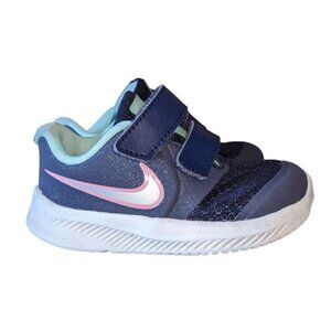 Nike Kids' Star Runner 2 Sneaker Toddler Shoes (Navy/Pink/Teal) - Size 5C M